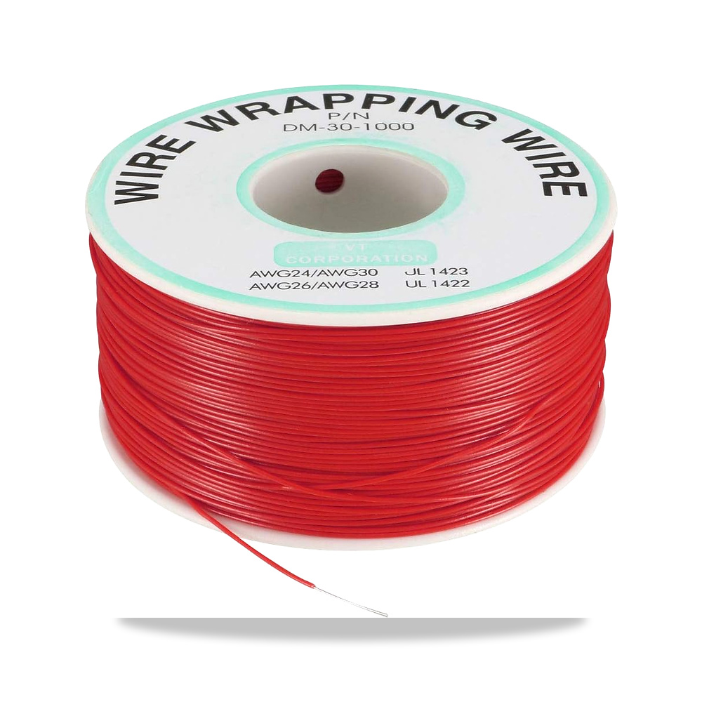 صورة منتج اوكسيل سلك نحاسي مطلي بالقصدير من اوكي واير P/N DM-30-1000 30 AWG بطول 880 قدم، احمر – المادة النحاس – 0.25 ملم - كود الصنف reemco-2027-1508022 - ماركة يباع من خلال reemco - توريد وتصوير حصري لشركة ريمكو القابضة السعودية