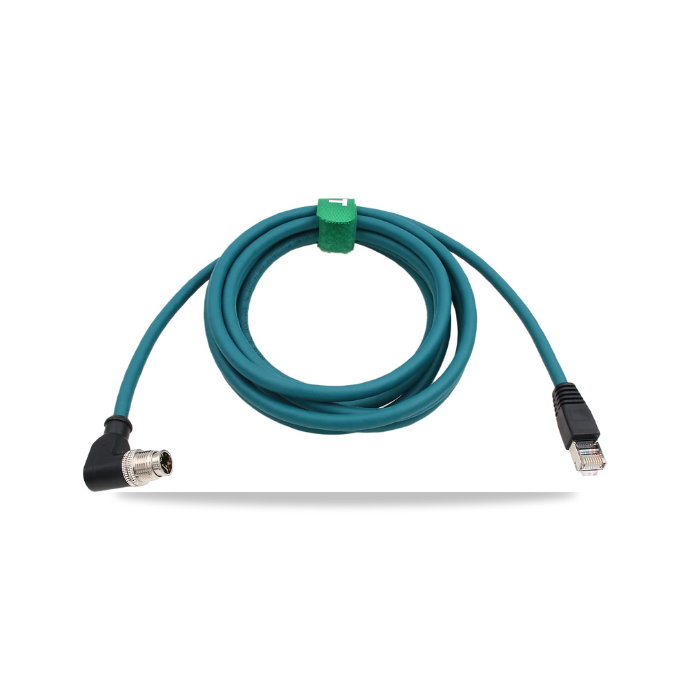 صورة منتج كابل RJ45 من HangTon M12 Ethernet 8 Pole ذو زاوية إلى RJ45 لمستشعر الكاميرا الصناعي كوجناكس (2 متر) هانجتون - كود الصنف reemco-2027-1508028 - ماركة يباع من خلال reemco - توريد وتصوير حصري لشركة ريمكو القابضة السعودية