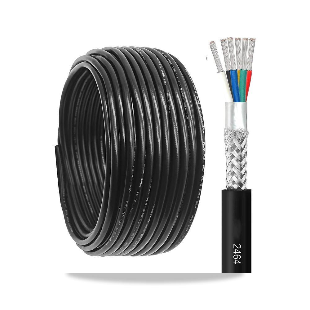 صورة منتج 6 اسلاك محمية بموصل 18-26AWG من النحاس المطلي بالقصدير وبلاستيك PVC المعزول – 300 فولت – 2000 فولت - كود الصنف reemco-2027-1508877 - ماركة يباع من خلال reemco - توريد وتصوير حصري لشركة ريمكو القابضة السعودية