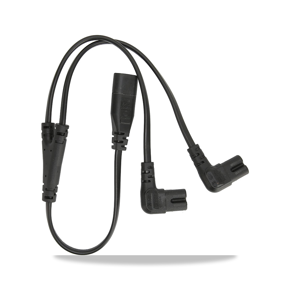 صورة منتج كيبل مقسم طاقة تيار متردد من يوهيسي IEC320 C8 الى سلك C7 مزدوج 1 في 2 مخرج YUEHISY – 2.5 أمبير 250 فولت – 1500 واط – نوع الموصل أنثى إلى أنثى - كود الصنف reemco-2027-1508978 - ماركة يباع من خلال reemco - توريد وتصوير حصري لشركة ريمكو القابضة السعودية