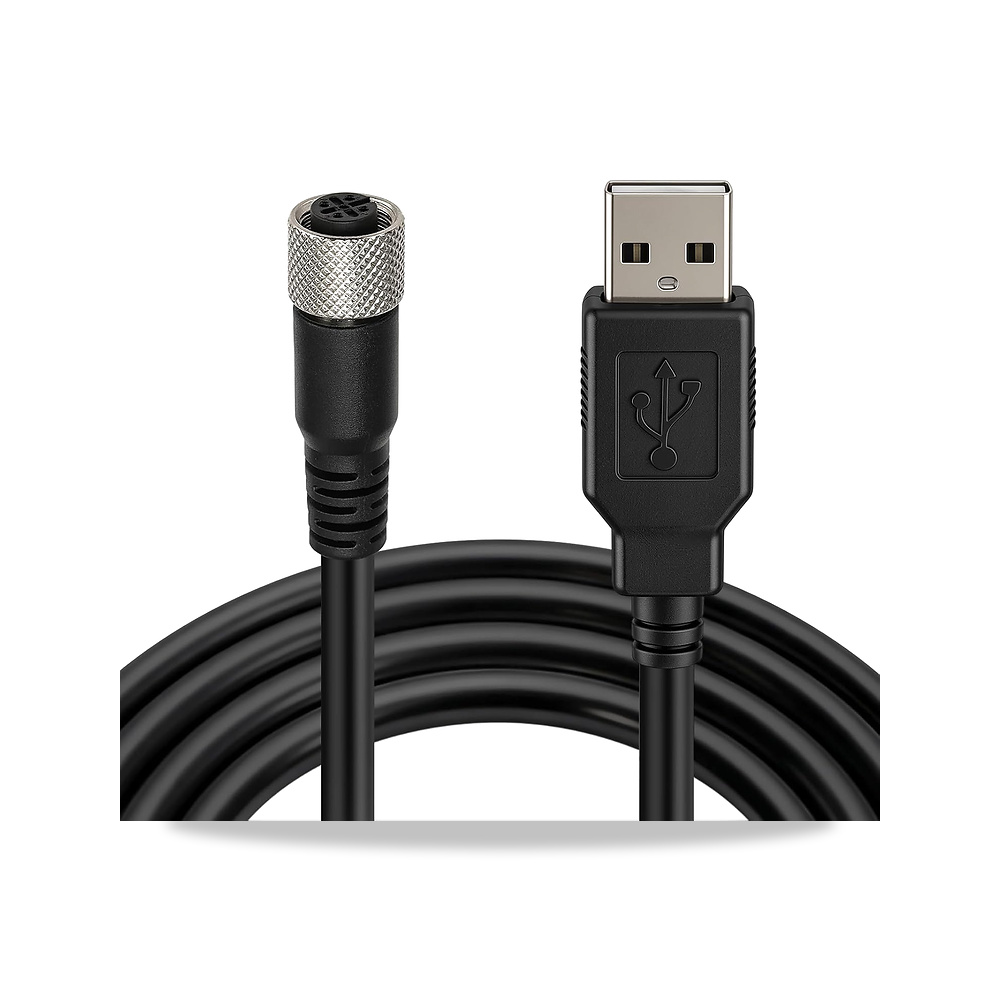 صورة منتج دي ار اي كيبل M12 A مرمز بـ 5 دبابيس انثى الى USB 2.0 ايه ذكر، سلك توصيل مستشعر صناعي مقاوم للماء IP67 - كود الصنف reemco-2027-1508980 - ماركة يباع من خلال reemco - توريد وتصوير حصري لشركة ريمكو القابضة السعودية