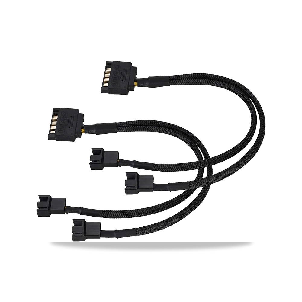صورة منتج الوميجور كيبل محول مروحة تبريد 2 × 4 دبابيس – نوع اللون والسلاك موصل أسود، سلك 22AWG – حوالي 25 سم / 9.8 بوصة - كود الصنف reemco-2027-1509317 - ماركة يباع من خلال reemco - توريد وتصوير حصري لشركة ريمكو القابضة السعودية
