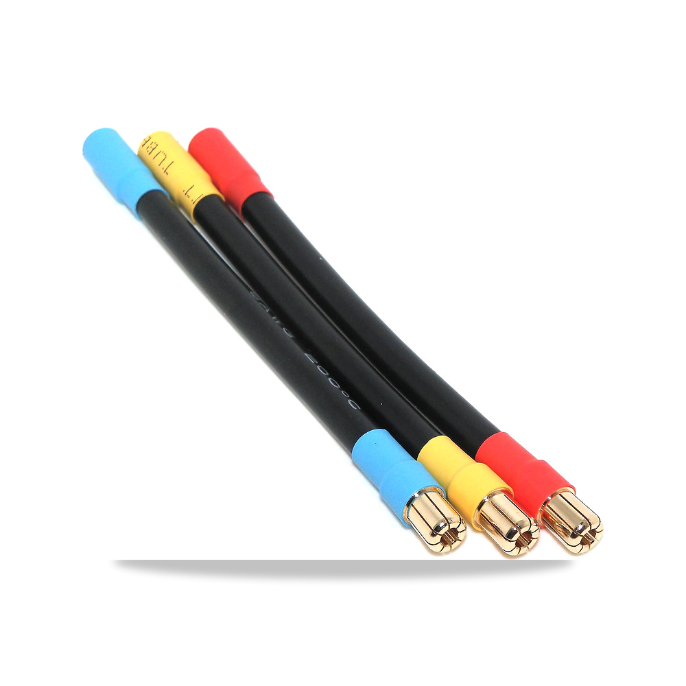 صورة منتج 3 قطع من وصلات تمديد اي اس سي 6.5 ملم ذكر الى انثى، 4.5 انش 10AWG 200C كابلات محول ار سي سلك سيليكون لمحرك - كود الصنف reemco-2027-1510125 - ماركة يباع من خلال reemco - توريد وتصوير حصري لشركة ريمكو القابضة السعودية
