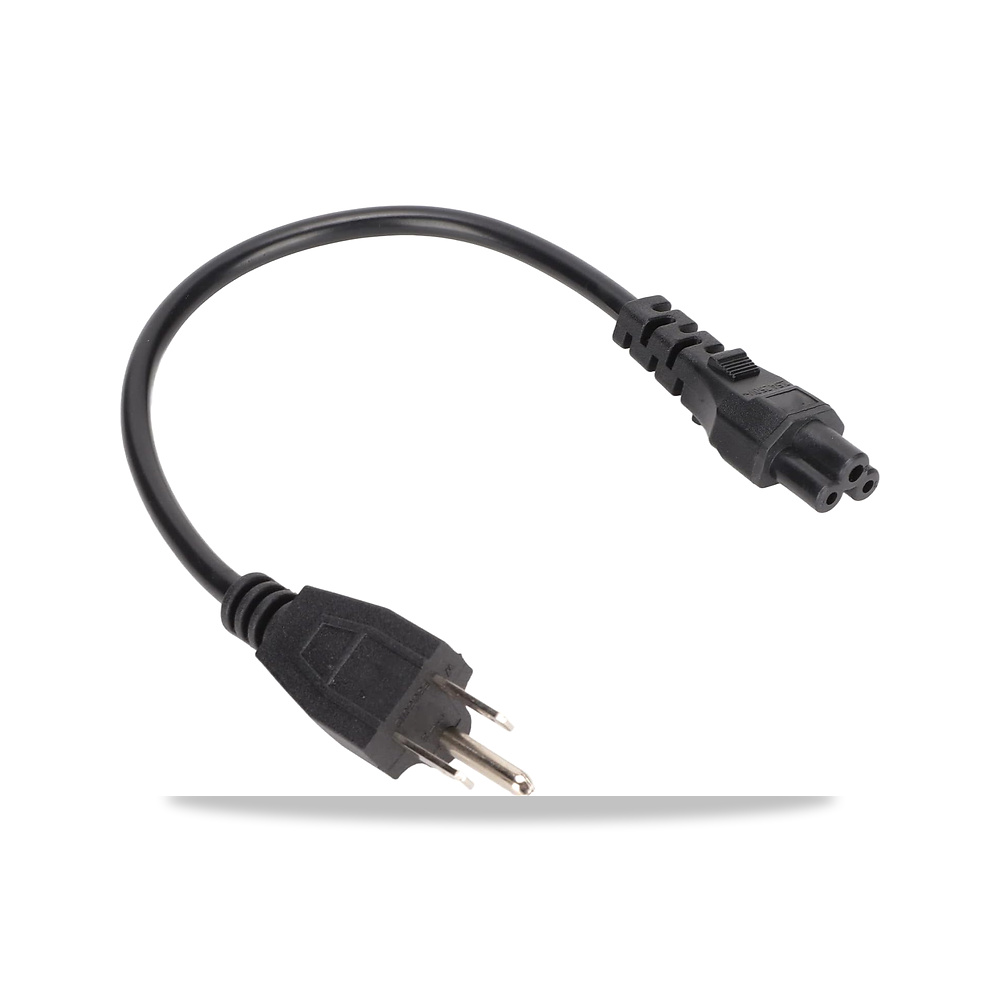 صورة منتج جيني كيبل طاقة قصير بتيار متردد 5 15P الى IEC320 C5 18 AWG 0. سلك كمبيوتر مصبوب من بلاستيك PVC شديد التحمل - كود الصنف reemco-2027-1510150 - ماركة يباع من خلال reemco - توريد وتصوير حصري لشركة ريمكو القابضة السعودية