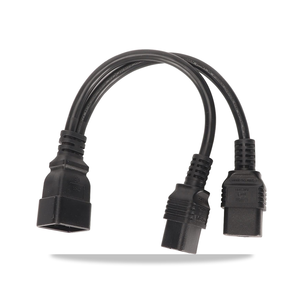 صورة منتج كيبل طاقة مزدوج IEC320 C19 الى C20 من بوينفبو، سلك مقسم مرن على شكل حرف Y للمنزل 32 سم من بلاستيك PVC المتين - كود الصنف reemco-2027-1510259 - ماركة يباع من خلال reemco - توريد وتصوير حصري لشركة ريمكو القابضة السعودية