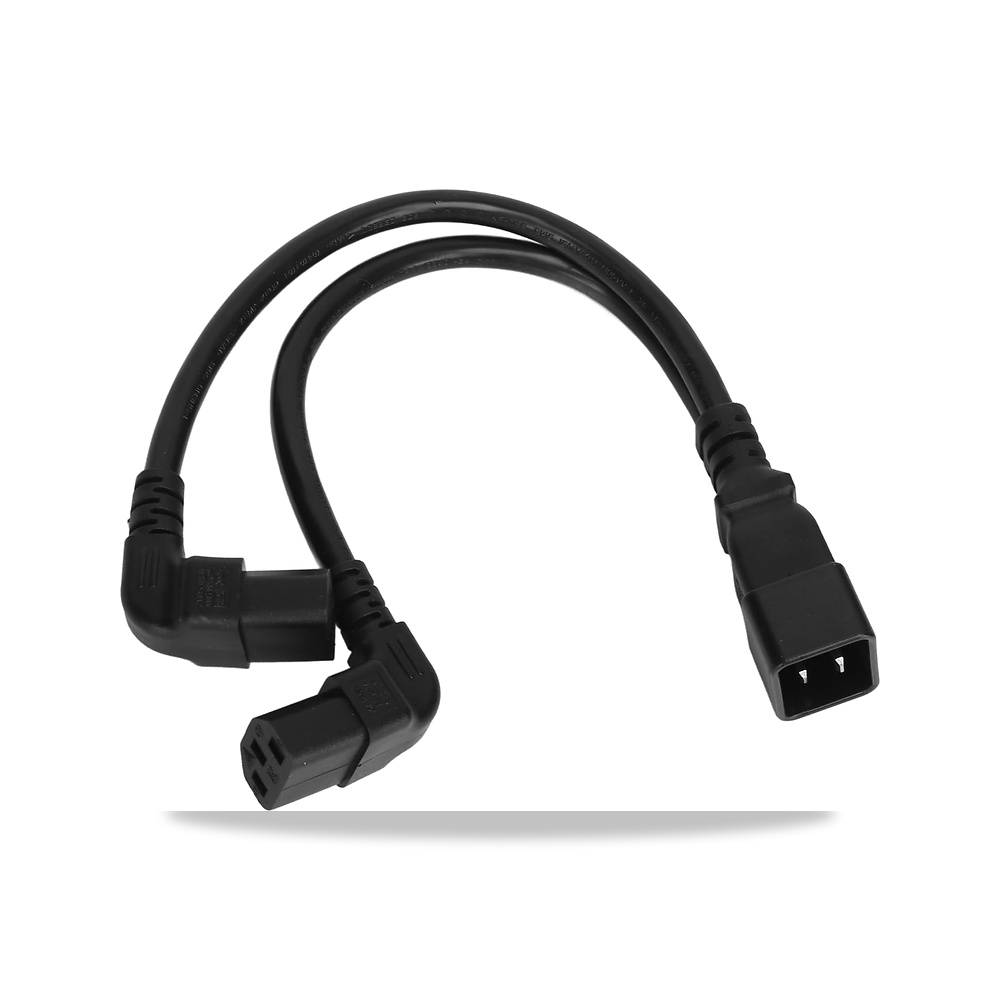 صورة منتج هايديليو كيبل طاقة IEC320 C20 الى C13 مزدوج بتصميم زاوية قائمة 1 في 2 لتهيئة المنزل 0. مادة بلاستيك PVC - كود الصنف reemco-2027-1510348 - ماركة يباع من خلال reemco - توريد وتصوير حصري لشركة ريمكو القابضة السعودية