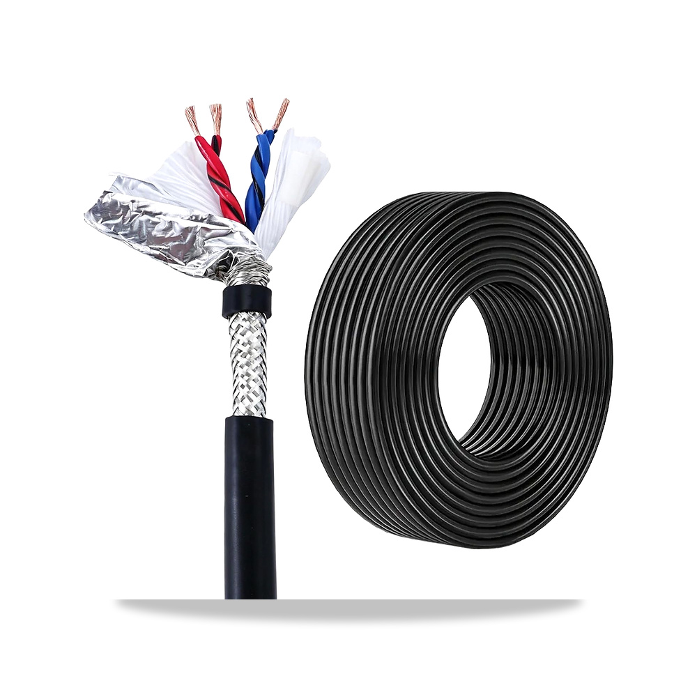 صورة منتج كيبل مزدوج ملفوف محمي رباعي النواة 24AWG 22AWG 20AWG 18AWG سلك نحاسي مرن من بلاستيك PVC لسلسلة السحب للاتمتة - كود الصنف reemco-2027-1511095 - ماركة يباع من خلال reemco - توريد وتصوير حصري لشركة ريمكو القابضة السعودية