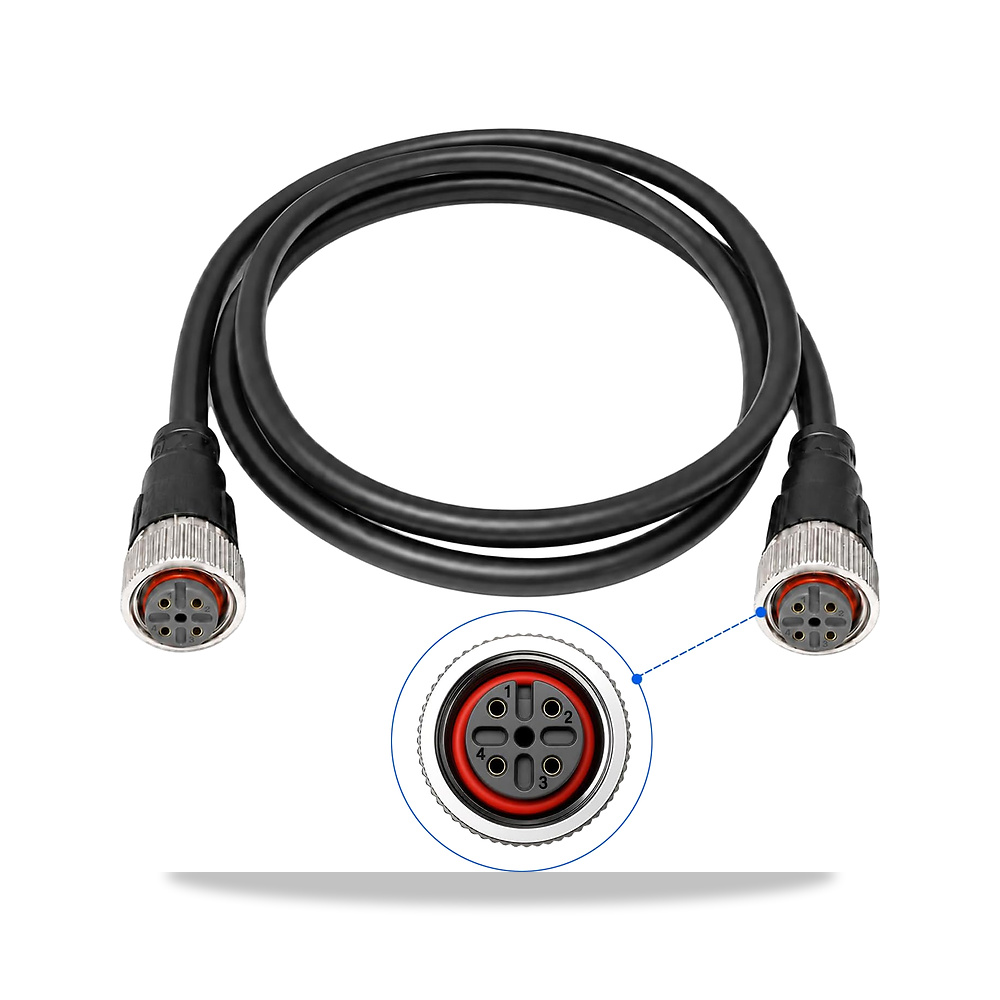 صورة منتج كابل M12 4 دبوس انثى الى انثى، كيبل تمديد مستشعر مرمز ايه، 1 متر myikenjoy – اللون أسود – 4 أمبير - كود الصنف reemco-2027-1511333 - ماركة يباع من خلال reemco - توريد وتصوير حصري لشركة ريمكو القابضة السعودية