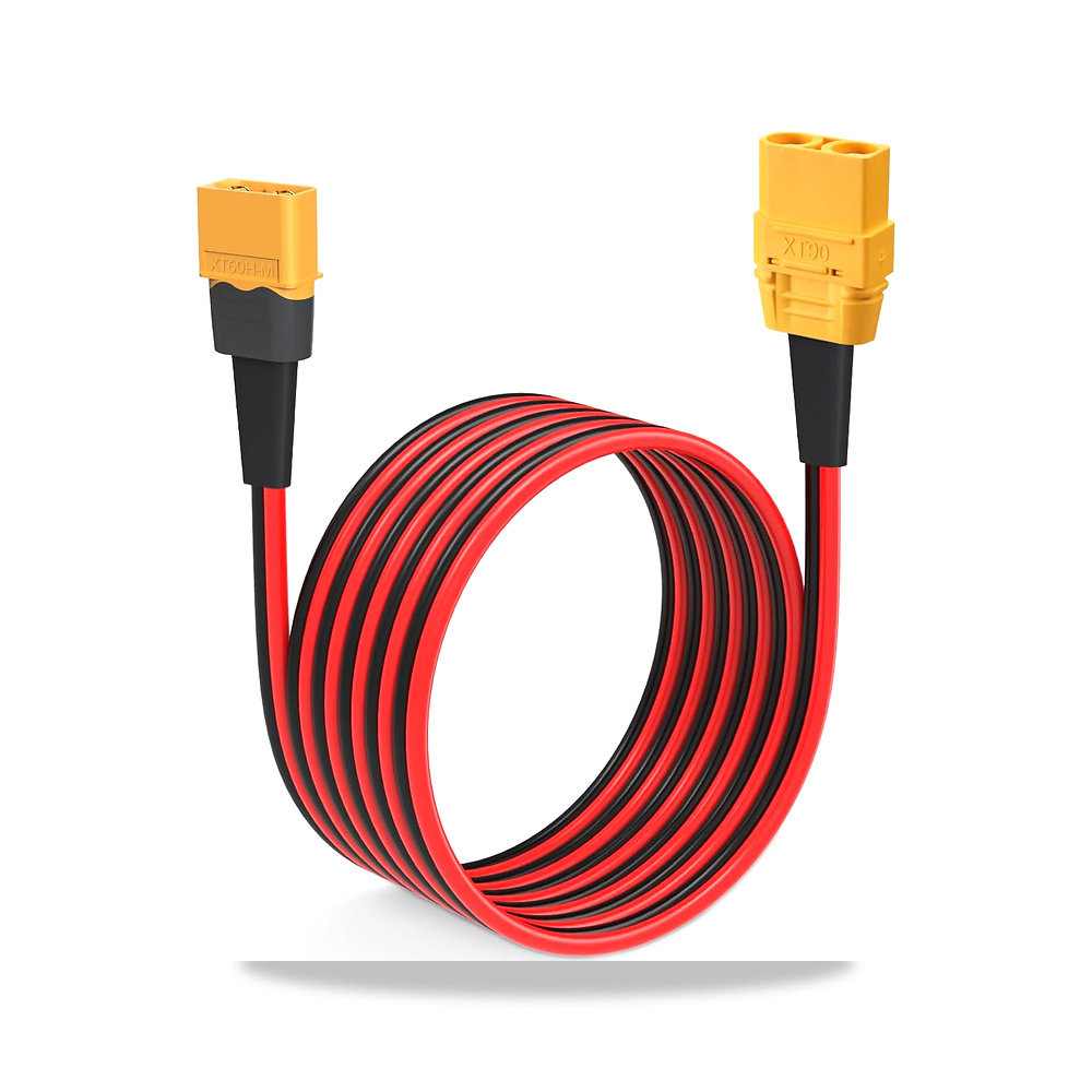 صورة منتج كيبل XT60 الى XT90 من الفكولب، تمديد 10AWG XT90 الى XT60، XT60 ذكر الى XT90 انثى لدرون ليبو FPV بجهاز تحكم - كود الصنف reemco-2027-1511357 - ماركة يباع من خلال reemco - توريد وتصوير حصري لشركة ريمكو القابضة السعودية