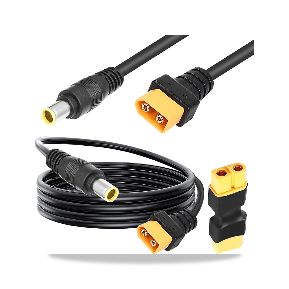 صورة منتج كيبل طاقة تيار مستمر 8 ملم الى XT60 14AWG 7.9 ملم × 5.5 ملم ذكر الى XT60 ذكر للالواح الشمسية ومحطة الطاقة - كود الصنف reemco-2027-1512009 - ماركة يباع من خلال reemco - توريد وتصوير حصري لشركة ريمكو القابضة السعودية