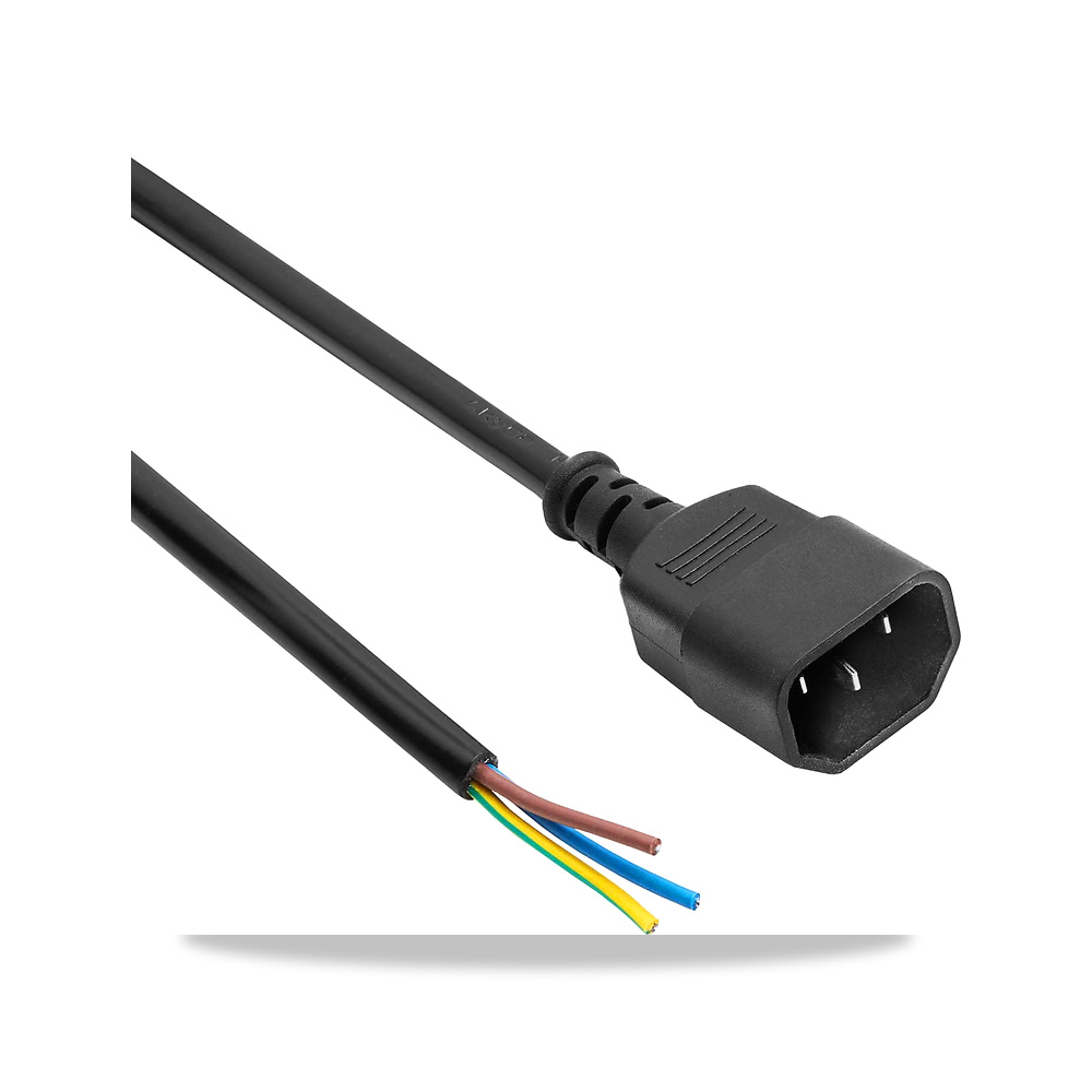صورة منتج اكيجا كيبل طاقة AK-OT-09C سلك نحاسي 3 × 1 ملم مربع، قابس IEC C14 باطراف مجردة، للتجميع 6 قدم، اسود - كود الصنف reemco-2027-1512046 - ماركة يباع من خلال reemco - توريد وتصوير حصري لشركة ريمكو القابضة السعودية