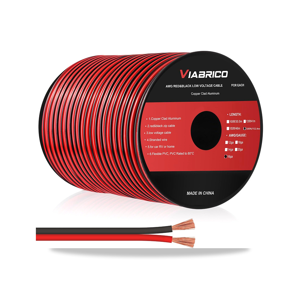 صورة منتج فيابريكو سلك كهربائي 152 متر 16AWG 2 × 1.5 ملم مربع، كيبل طاقة ثنائي النواة 5 فولت/12 فولت/24 فولت، الومنيوم - كود الصنف reemco-2027-1512452 - ماركة يباع من خلال reemco - توريد وتصوير حصري لشركة ريمكو القابضة السعودية
