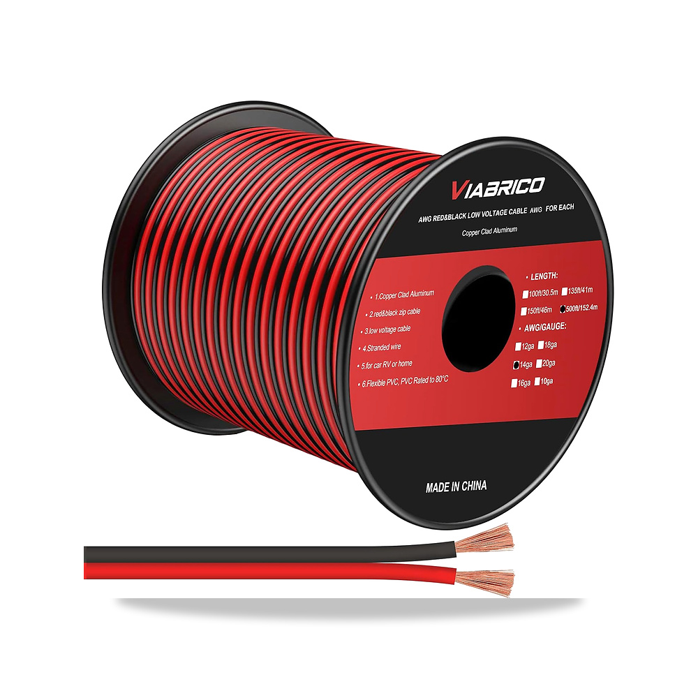صورة منتج فيابريكو سلك كهربائي 152 متر 14AWG 2 × 2.0 ملم مربع، كيبل طاقة ثنائي النواة 5 فولت/12 فولت/24 فولت، الومنيوم - كود الصنف reemco-2027-1512453 - ماركة يباع من خلال reemco - توريد وتصوير حصري لشركة ريمكو القابضة السعودية
