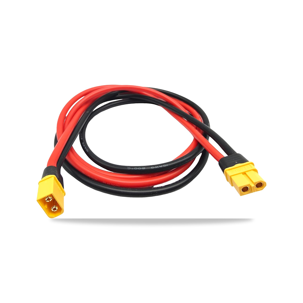 صورة منتج كيبل تمديد XT60 بطول 3.2 قدم، سلك نحاسي مغلف بالقصدير 10AWG موصلات XT60 ذكر الى انثى للطائرات بدون طيار التي - كود الصنف reemco-2027-1512546 - ماركة يباع من خلال reemco - توريد وتصوير حصري لشركة ريمكو القابضة السعودية