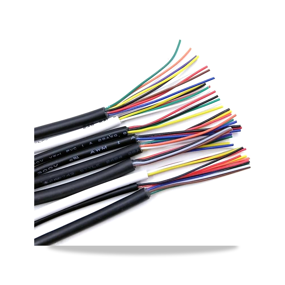 صورة منتج كيبل نحاسي مغلف 5 متر 30awg-14awg اسود وابيض، 2 3 4 5 6 7 8 10 نواة، سلك USB مرن، اسلاك تحكم في موديل UL2464 - كود الصنف reemco-2027-1512781 - ماركة يباع من خلال reemco - توريد وتصوير حصري لشركة ريمكو القابضة السعودية
