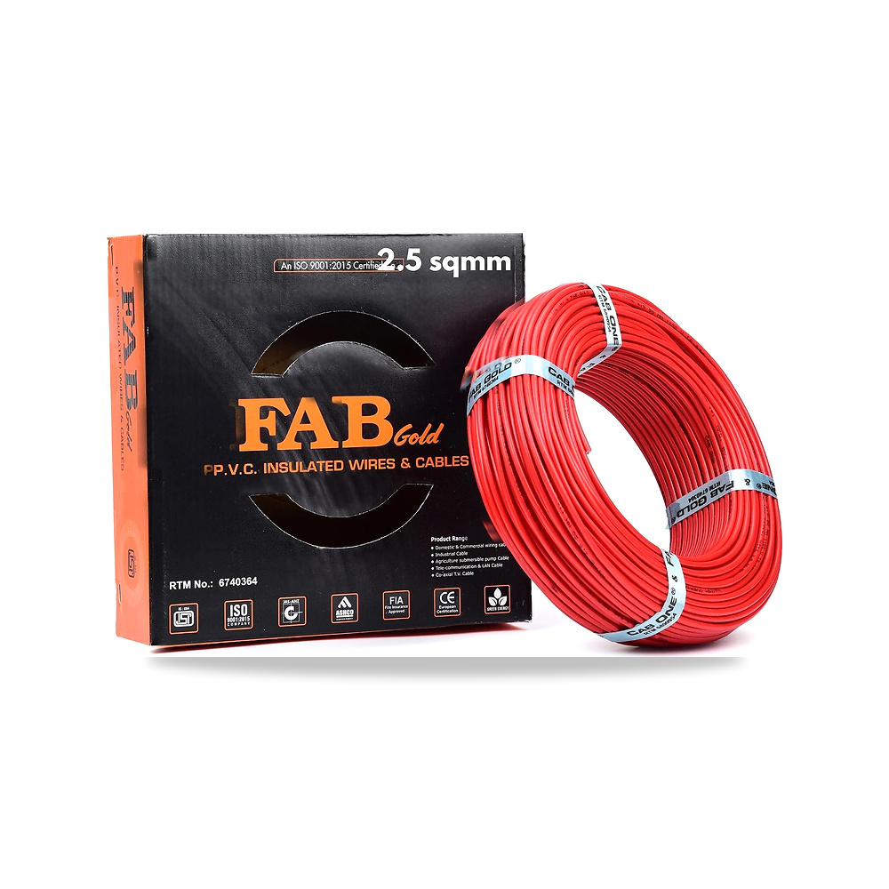 صورة منتج كيبل سلك كهربائي متعدد الخيوط من بلاستيك PVC بطول 91 متر مربع 2.5 متر من فاب جولد FAB GOLD - كود الصنف reemco-2027-1512814 - ماركة يباع من خلال reemco - توريد وتصوير حصري لشركة ريمكو القابضة السعودية
