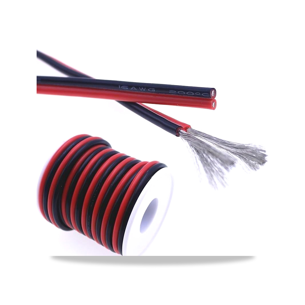 صورة منتج اس ايه برو – سلك سيليكون ثنائي النواة 12AWG 14AWG 16AWG18awg 20AWG كابل ناعم اسود واحمر، سلك متوازي بدبوسين - كود الصنف reemco-2027-1513638 - ماركة يباع من خلال reemco - توريد وتصوير حصري لشركة ريمكو القابضة السعودية