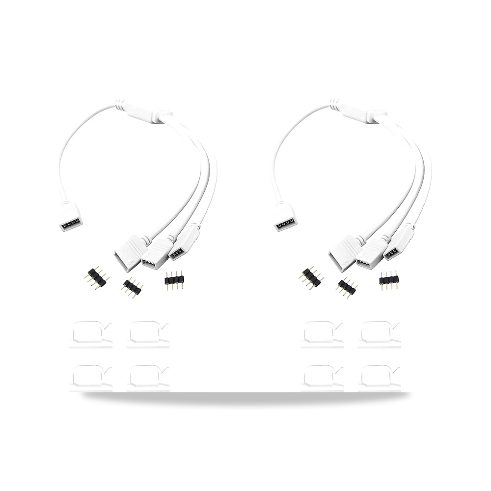 صورة منتج كابل تمديد وموزع اضاءة LED RGB بـ4 دبابيس من كلير هيل – متوافق مع شرائط LED RGB 5050/3528، عزل متين - كود الصنف reemco-2027-1514019 - ماركة يباع من خلال reemco - توريد وتصوير حصري لشركة ريمكو القابضة السعودية
