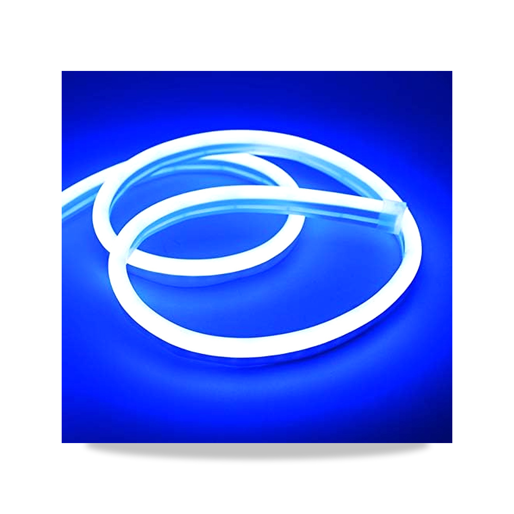صورة منتج شريط اضاءة LED نيون مرن ومقاوم للماء بطول 16.4 قدم/5 متر، بتيار مباشر 12 فولت 600 وتقنية اس ام دي2835، مناسب – اللون أزرق - كود الصنف reemco-2027-1514092 - ماركة يباع من خلال reemco - توريد وتصوير حصري لشركة ريمكو القابضة السعودية
