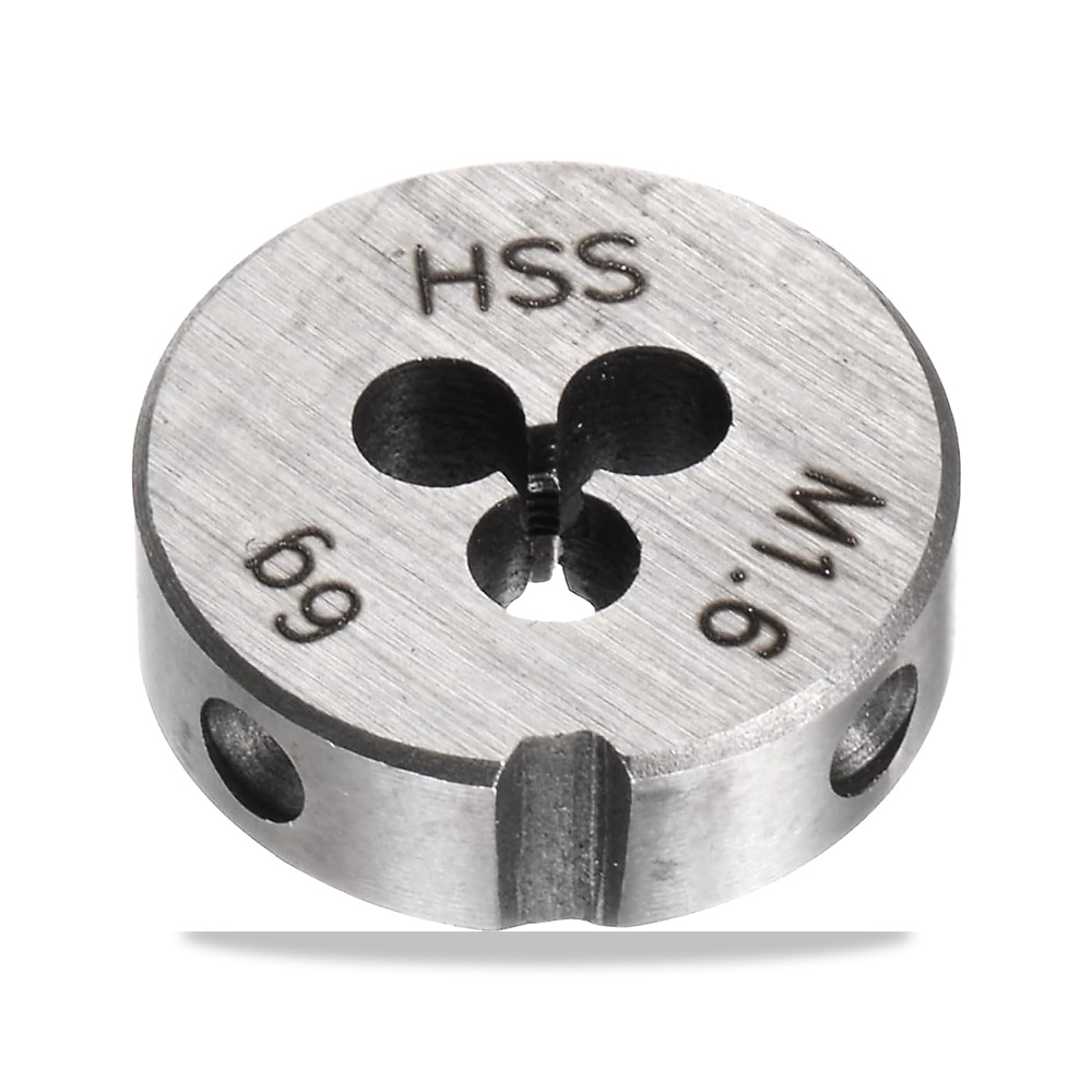 صورة منتج قوالب خيوط دائرية، متري M1.6 × 0.35 سن (اليد اليمنى)، اداة اصلاح قطع البراغي من الستيل عالي السرعة (HSS) - كود الصنف reemco-2027-1517491 - ماركة يباع من خلال reemco - توريد وتصوير حصري لشركة ريمكو القابضة السعودية
