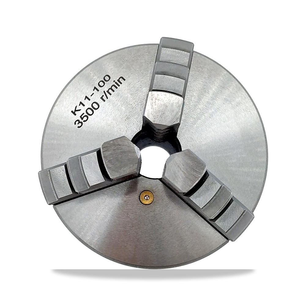 صورة منتج ظرف مخرطة خشب K11 100 ملم 3 فك، ظرف يدوي ذاتي التمركز K11-100، ظرف مع فكين، ملحقات المخرطة - كود الصنف reemco-2027-1518938 - ماركة يباع من خلال reemco - توريد وتصوير حصري لشركة ريمكو القابضة السعودية