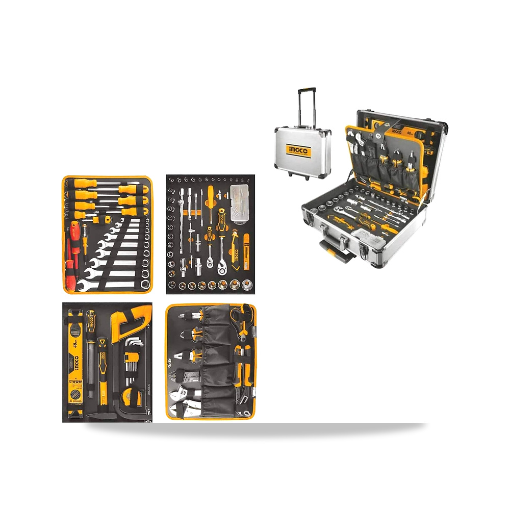 صورة منتج 147 Pcs handtools set شنطة عدة من 147 قطعة انجكو – المادة الألومنيوم – اللون لامع - كود الصنف reemco-2027-1519405 - ماركة يباع من خلال reemco - توريد وتصوير حصري لشركة ريمكو القابضة السعودية