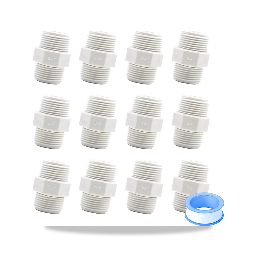 صورة منتج 12 قطعة 3/4 انش من بلاستيك PVC من هاي ايستدور سداسي G3/4 ذكر X G3/4 محول اقتران ذكر لتوصيل موديل HE023-3 - كود الصنف reemco-2027-1520405 - ماركة يباع من خلال reemco - توريد وتصوير حصري لشركة ريمكو القابضة السعودية