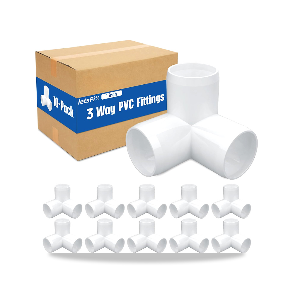 صورة منتج وصلات كوع من بلاستيك PVC ثلاثي الاتجاهات مقاس 1 انش من ليتس فيكس – مصنوعة من PVC شديد التحمل بدرجة اثاث - كود الصنف reemco-2027-1520639 - ماركة يباع من خلال reemco - توريد وتصوير حصري لشركة ريمكو القابضة السعودية