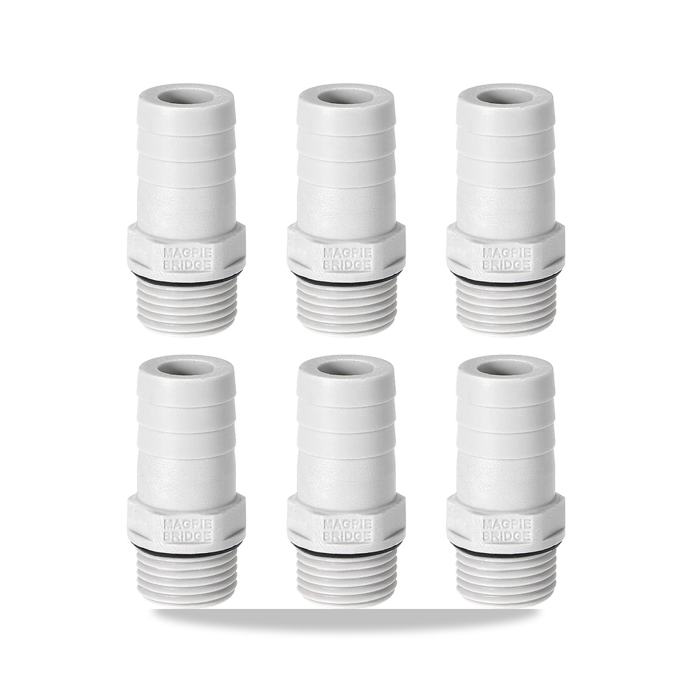 صورة منتج مصدر خريطة PVC Barb تركيب موصل محول 19 مم أو 47/64 بوصة شائكة × 1/2 بوصة G ذكر الأنابيب 6 قطع سورسينج ماب - كود الصنف reemco-2027-1520718 - ماركة يباع من خلال reemco - توريد وتصوير حصري لشركة ريمكو القابضة السعودية