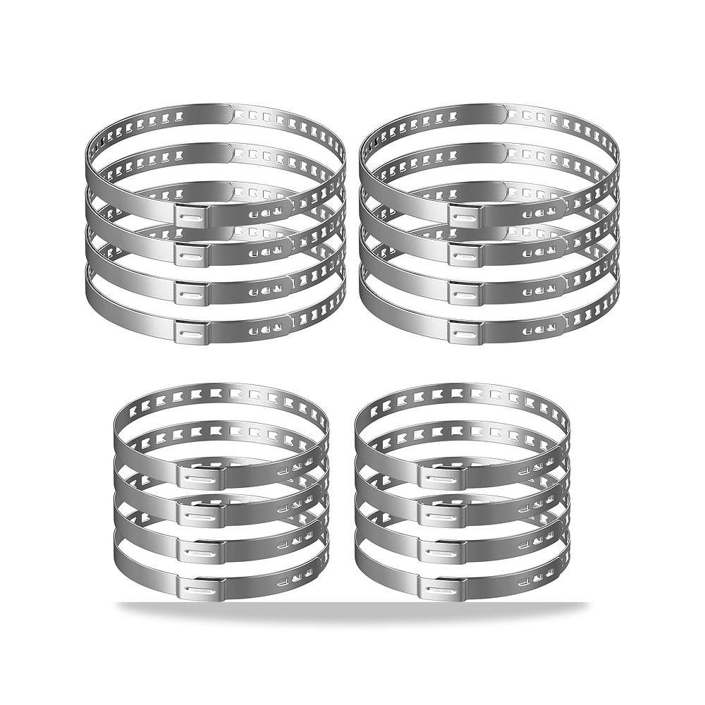 صورة منتج 16 قطعة من مشابك الخرطوم من الستانلس ستيل، مجموعة خرطوم قابلة للتعديل UNINGYI – اللون silver, – 20 مليمترات - كود الصنف reemco-2027-1521799 - ماركة يباع من خلال reemco - توريد وتصوير حصري لشركة ريمكو القابضة السعودية