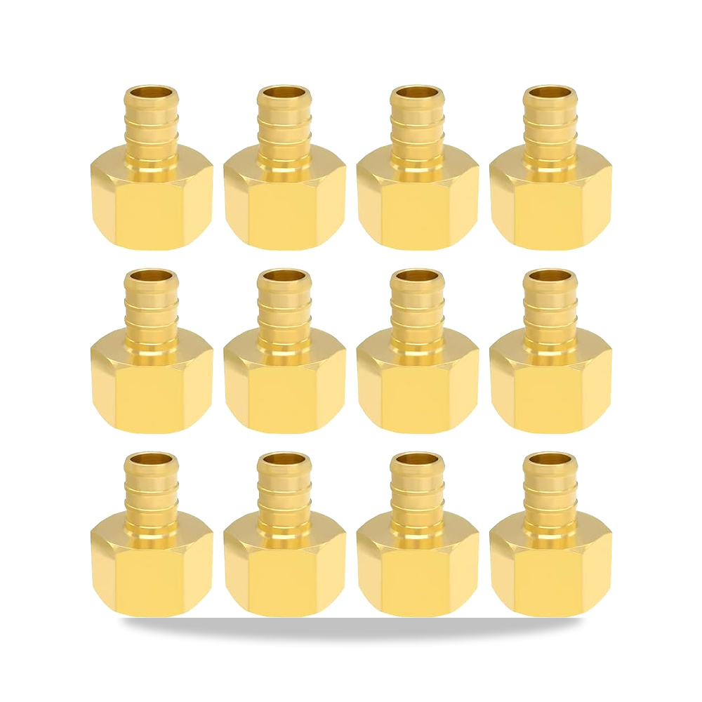 صورة منتج هوشنج 12 قطعة Pex 1/2 بوصة × 1/2 بوصة أنثى NPT محول تركيبات تجعيد النحاس – المقاس 1/2″ Pex x 1/2″ NPT Female – المادة نحاس أصفر - كود الصنف reemco-2027-1524901 - ماركة يباع من خلال reemco - توريد وتصوير حصري لشركة ريمكو القابضة السعودية
