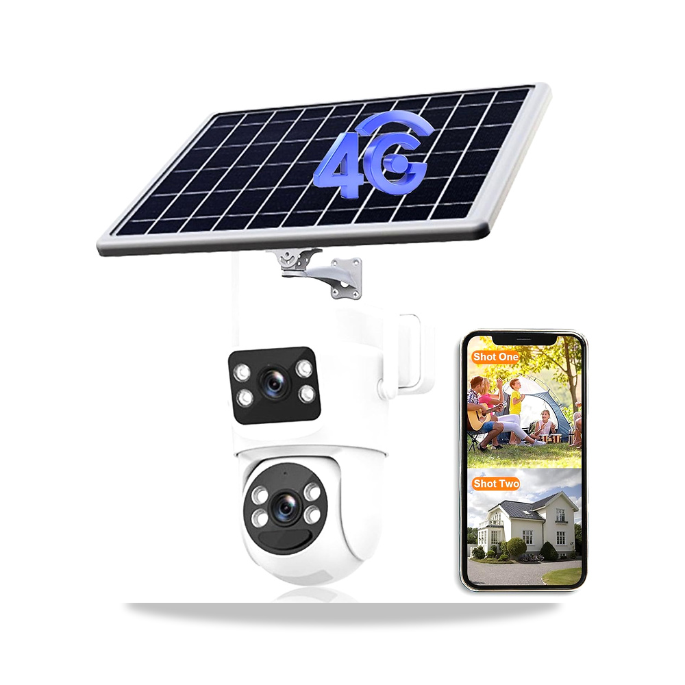صورة منتج كاميرا مراقبة 4G تعمل بالطاقة الشمسية – عدسات 4K HD مزدوجة لاسلكية خارجية مع بانورامية كاملة 360 درجة. سيكسوملكلز - كود الصنف reemco-2027-1525290 - ماركة يباع من خلال reemco - توريد وتصوير حصري لشركة ريمكو القابضة السعودية