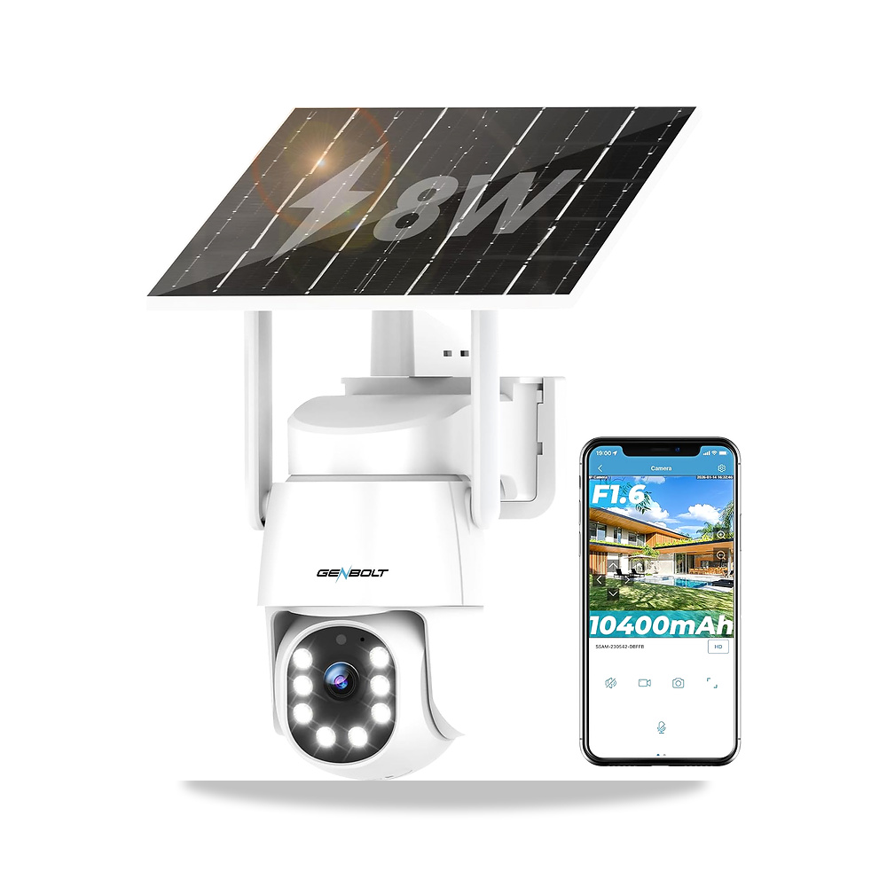 صورة منتج كاميرا مراقبة أمان GENBOLT 2K AOV WiFi بالطاقة الشمسية للاستخدام الخارجي – 9 x 13 x 13 سم; 500 جرام - كود الصنف reemco-2027-1525347 - ماركة يباع من خلال reemco - توريد وتصوير حصري لشركة ريمكو القابضة السعودية