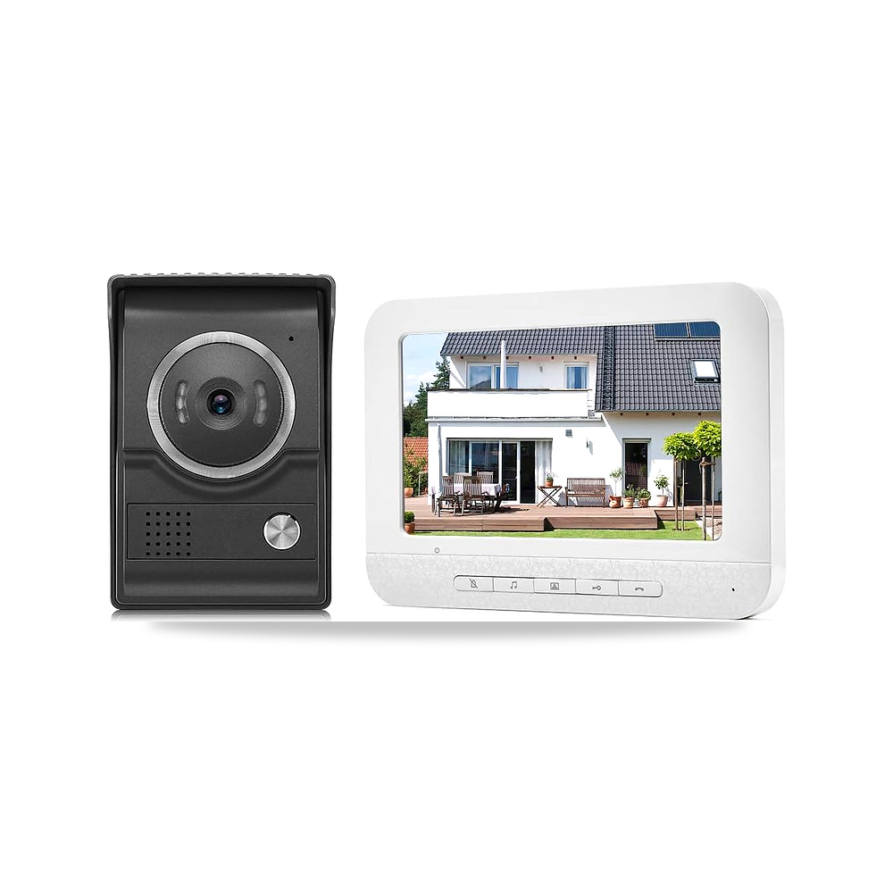 صورة منتج شاشة ملونة TFT-LCD مقاس 7 بوصة، فيديو للأبواب من ايكام، 1 لداخل المنزل و1 كاميرا لخارج المنزل، تدعم الرؤية - كود الصنف reemco-2027-1525493 - ماركة يباع من خلال reemco - توريد وتصوير حصري لشركة ريمكو القابضة السعودية