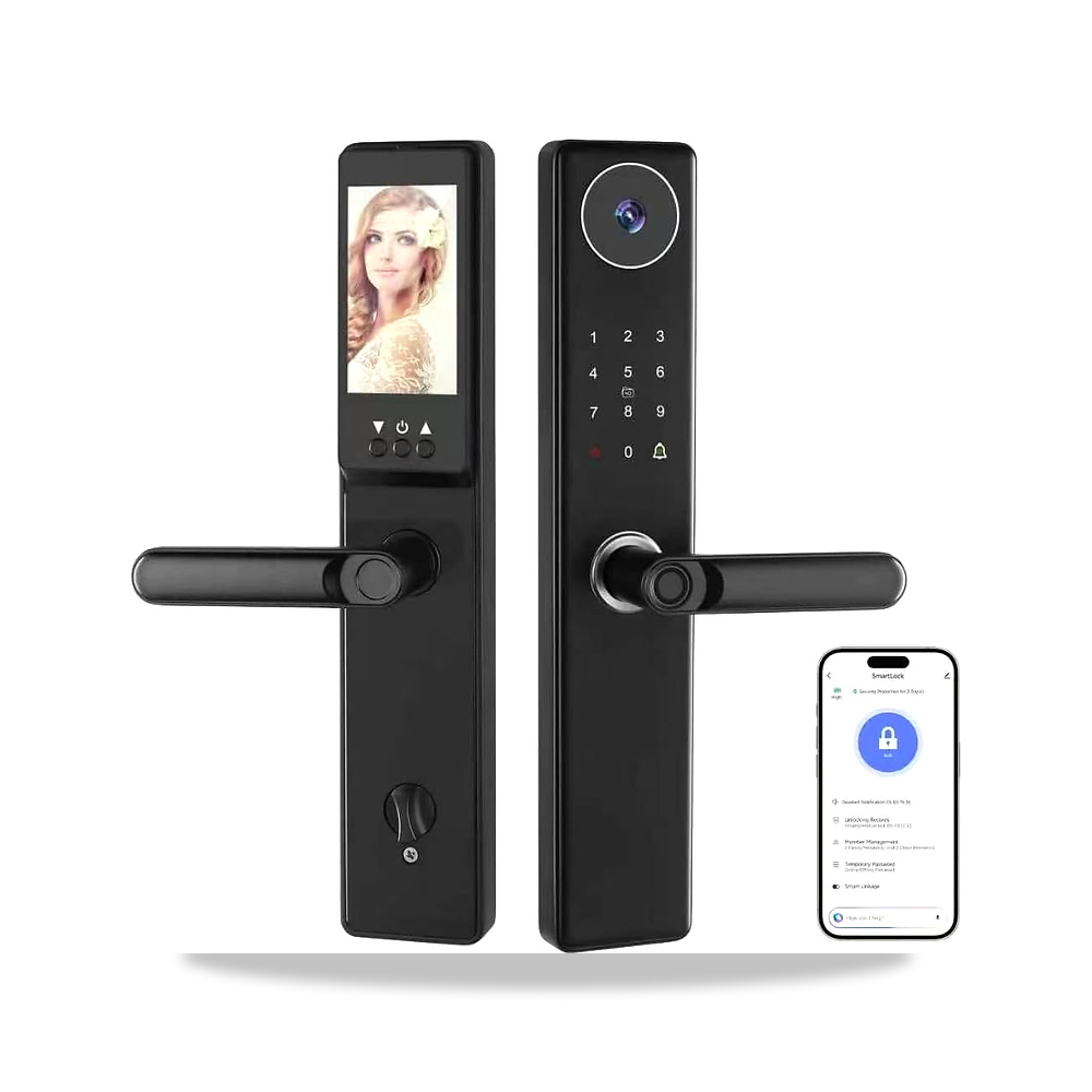 صورة منتج قفل باب ذكي مع كاميرا فيديو انتركوم، قفل ذكي ببصمة الاصبع مدمج 2.4G واي فاي، تطبيق تويا للتحكم موديل H-01CY - كود الصنف reemco-2027-1525663 - ماركة يباع من خلال reemco - توريد وتصوير حصري لشركة ريمكو القابضة السعودية