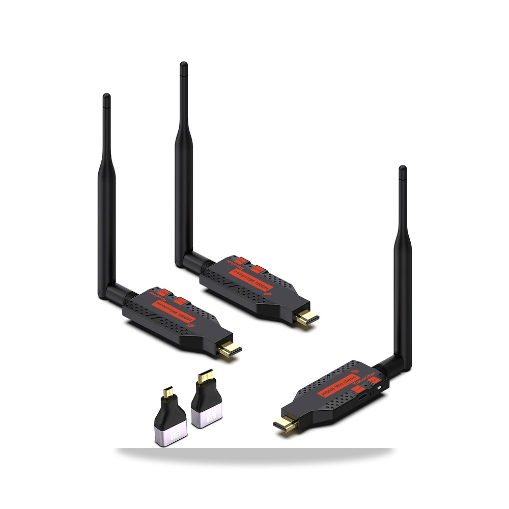 صورة منتج جهاز ارسال HDMI لاسلكي مع جهازي استقبال، مدى طويل 330 قدم/100 متر Taiquinix - كود الصنف reemco-2027-1526072 - ماركة يباع من خلال reemco - توريد وتصوير حصري لشركة ريمكو القابضة السعودية