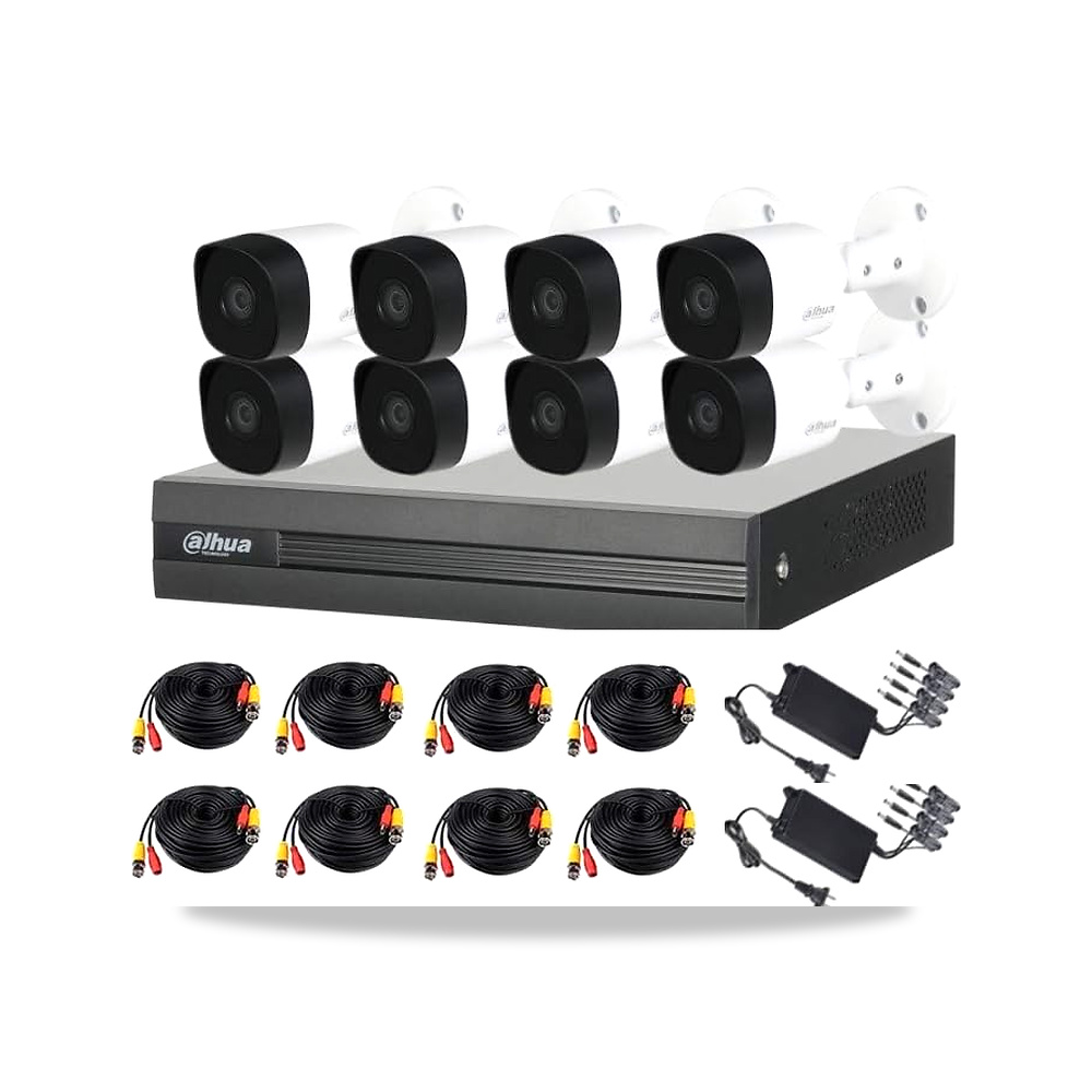 صورة منتج مجموعة كاميرات مراقبة 8 قنوات من دوهوا كوبر XVR1B08KITII، بدقة 1080p لايت، H265+، مع إضافة 2 كاميرا IP، دعم - كود الصنف reemco-2027-1526264 - ماركة يباع من خلال reemco - توريد وتصوير حصري لشركة ريمكو القابضة السعودية