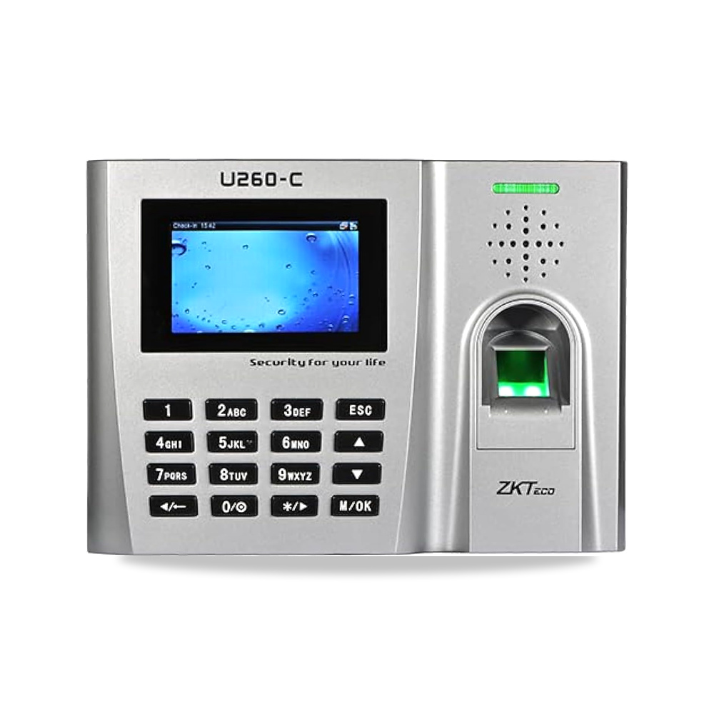 صورة منتج بصمة وقت الحضور U260-C من زد كيه تيكو، فضي/أسود – سعة بصمات الأصابع ما يصل إلى 3000 بصمة إصبع - كود الصنف reemco-2027-1526428 - ماركة يباع من خلال reemco - توريد وتصوير حصري لشركة ريمكو القابضة السعودية