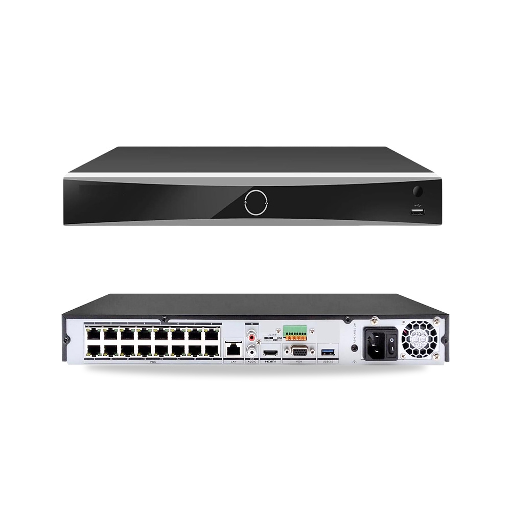 صورة منتج مسجل فيديو شبكي DS-7616NXI-K2/16P 16 قناة 4K 16 PoE AcuSense NVR للكشف عن الانسان/المركبات متوافق مع كاميرا - كود الصنف reemco-2027-1526542 - ماركة يباع من خلال reemco - توريد وتصوير حصري لشركة ريمكو القابضة السعودية