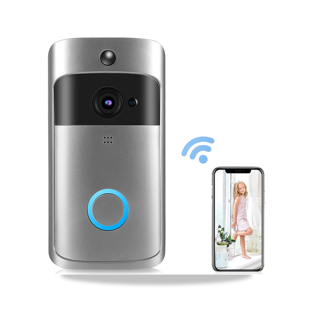 صورة منتج إل بريكو كاميرا جرس باب لاسلكية تعمل بالواي فاي، جرس باب بزاوية واسعة 1080P، صوت ثنائي الاتجاه، نظام اتصال - كود الصنف reemco-2027-1526681 - ماركة يباع من خلال reemco - توريد وتصوير حصري لشركة ريمكو القابضة السعودية