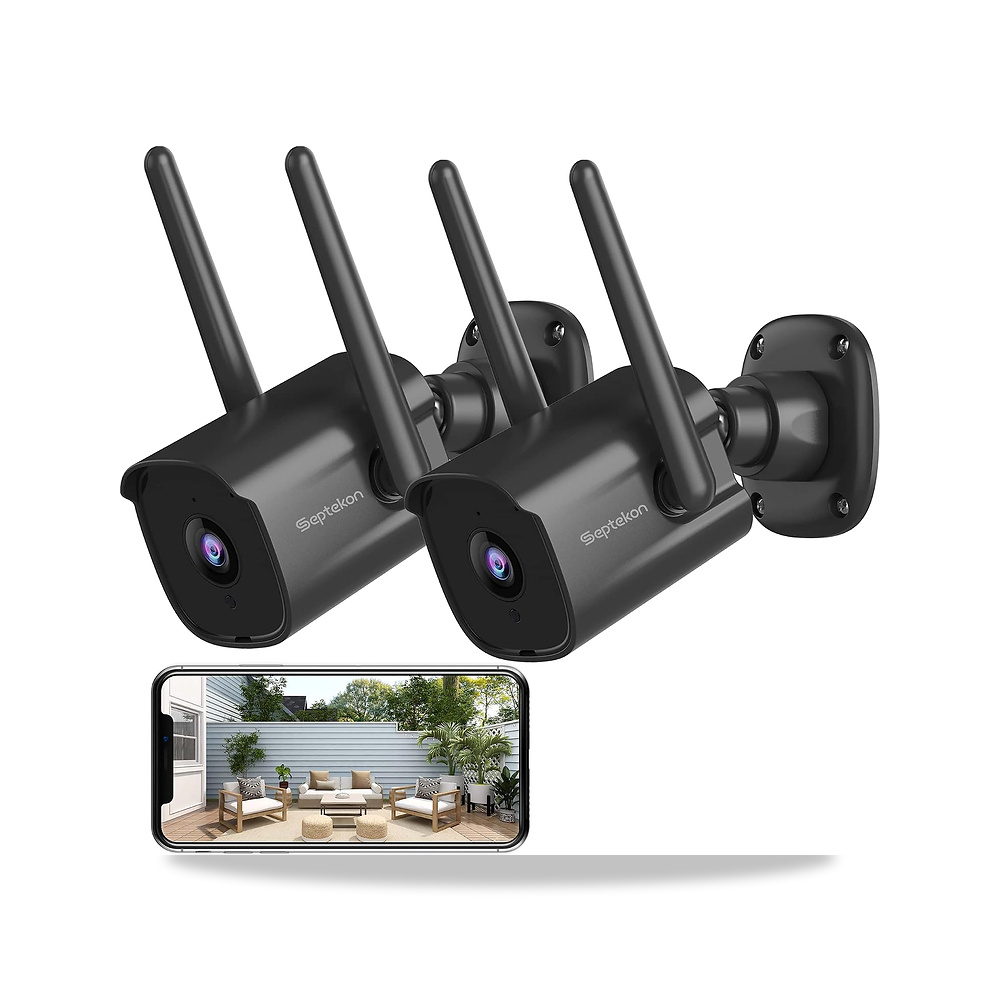 صورة منتج كاميرا مراقبة خارجية لسي سي تي في لاسلكية بهوائي مزدوج 1080P وواي فاي مع تصنيف IP66 لمقاومة المياه والغبار - كود الصنف reemco-2027-1526834 - ماركة يباع من خلال reemco - توريد وتصوير حصري لشركة ريمكو القابضة السعودية