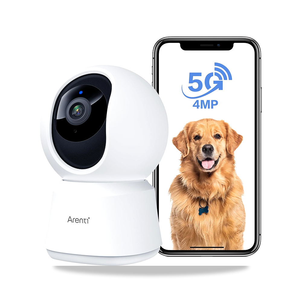 صورة منتج كاميرا مراقبة داخلية 4MP 5ghz WiFi بالكهرباء للحيوانات الأليفة بتطبيق جوال للأطفال 2.4G/5G ثنائية النطاق - كود الصنف reemco-2027-1526982 - ماركة يباع من خلال reemco - توريد وتصوير حصري لشركة ريمكو القابضة السعودية