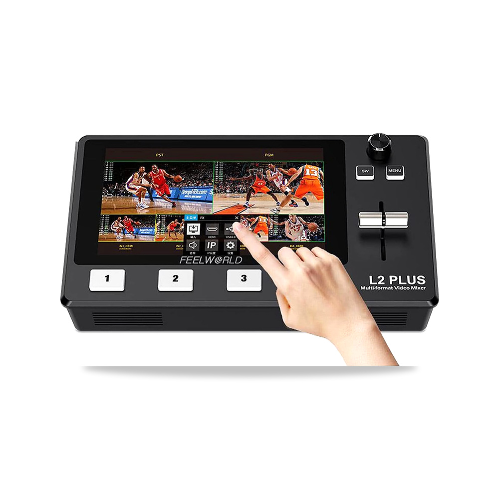 صورة منتج فيل وورلد محول مزج فيديو ال 2 بلس متعدد الكاميرات مع شاشة لمس LCD 5.5 انش تحكم بي تي زد مفتاح كروما مدمج - كود الصنف reemco-2027-1527339 - ماركة يباع من خلال reemco - توريد وتصوير حصري لشركة ريمكو القابضة السعودية