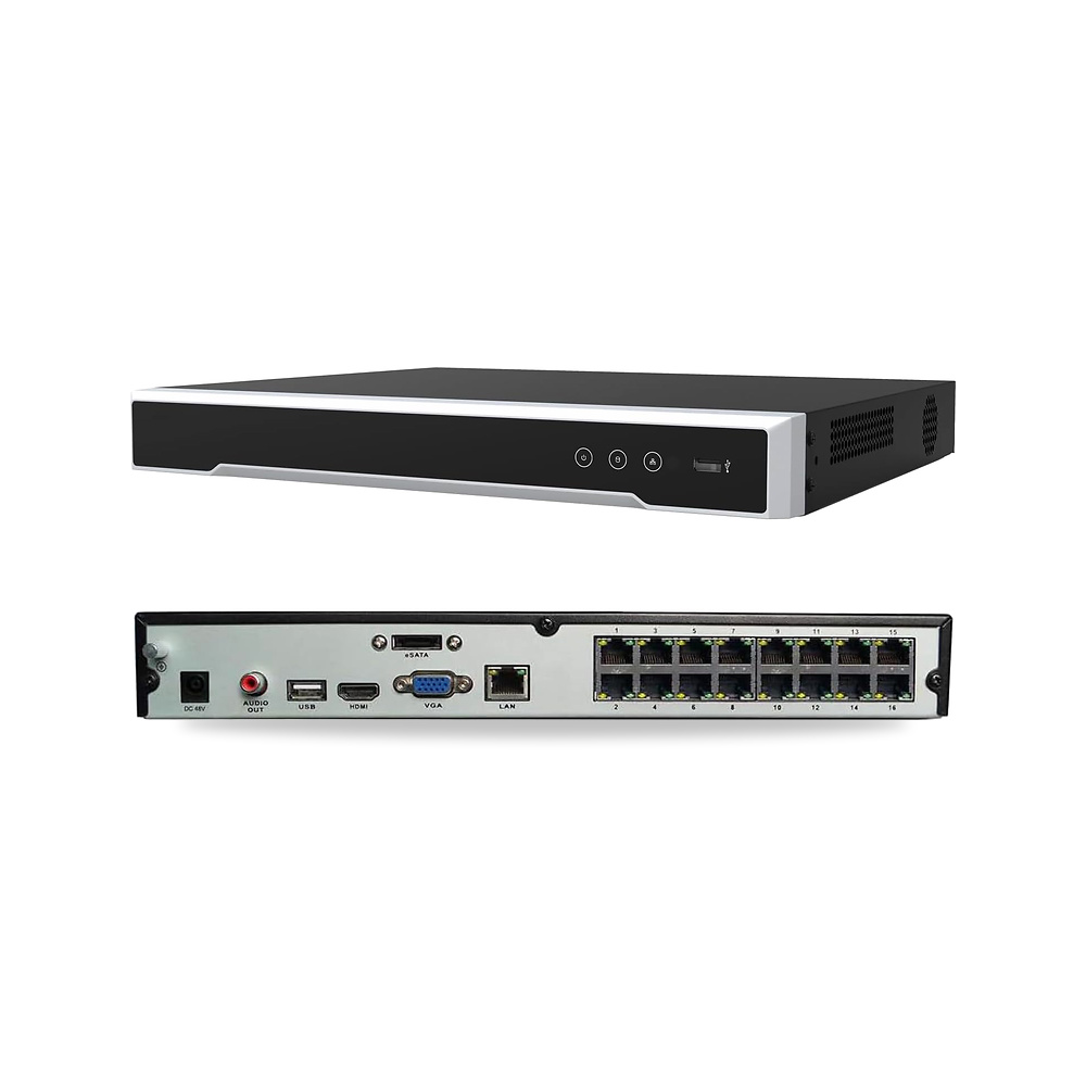 صورة منتج مسجل فيديو شبكي DS-7616NI-Q2/16P 4K NVR 16 قناة 16 PoE يعمل مع كاميرا IP 8MP/6MP/5MP/4MP، يدعم القرص الصلب - كود الصنف reemco-2027-1527823 - ماركة يباع من خلال reemco - توريد وتصوير حصري لشركة ريمكو القابضة السعودية