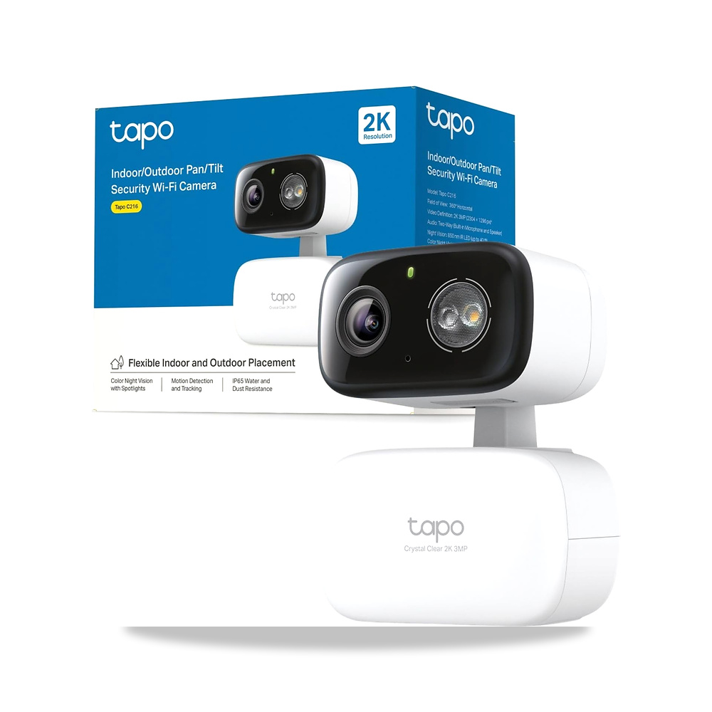 صورة منتج تابو كاميرا مراقبة خارجية C216 2K 3MP 360 درجة دوران / امالة 360 درجة، رؤية ليلية ملونة IP65، واي فاي، كشف - كود الصنف reemco-2027-1527887 - ماركة يباع من خلال reemco - توريد وتصوير حصري لشركة ريمكو القابضة السعودية