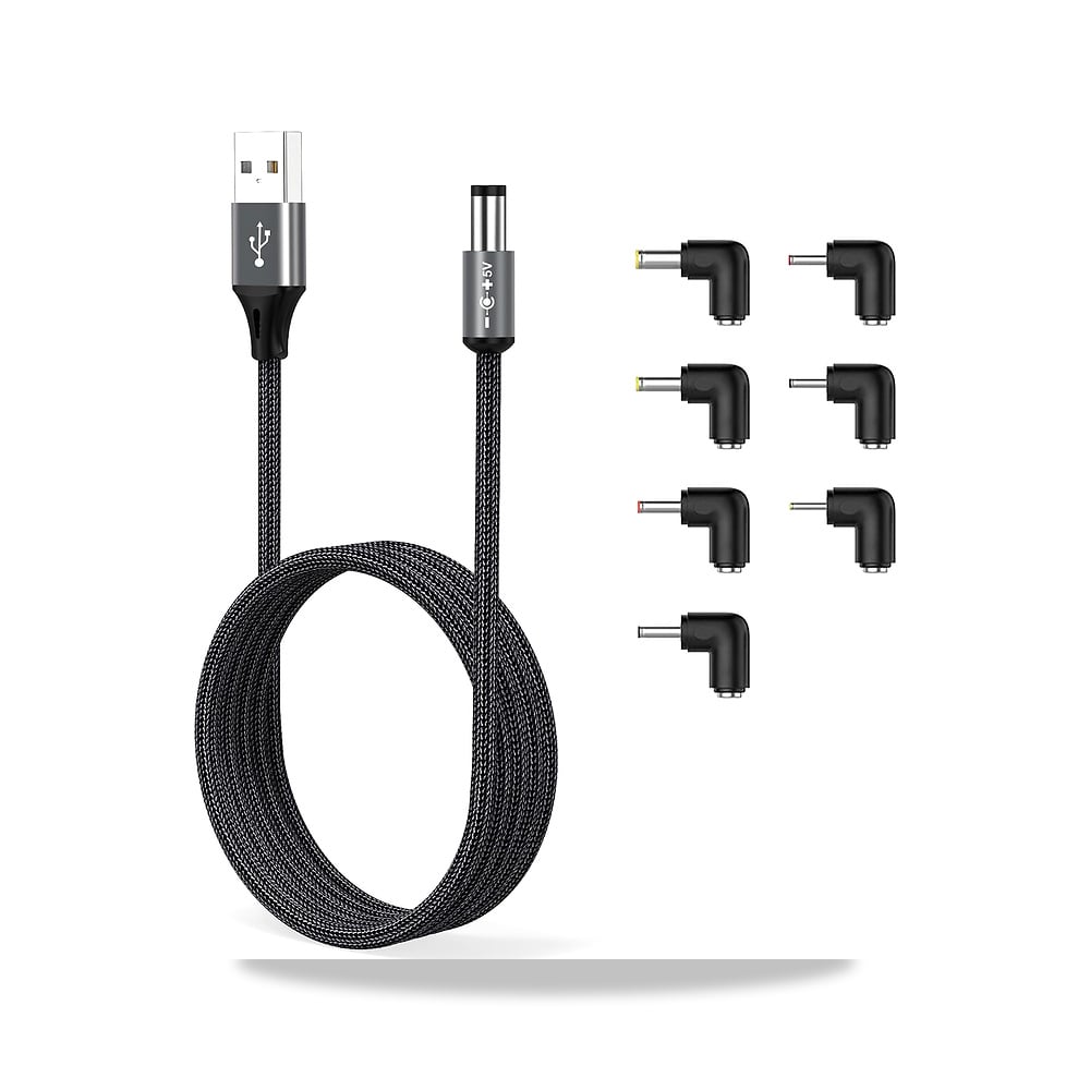 صورة منتج اي جي في اي سلك طاقة USB الى تيار مستمر 5 فولت 5521 (5.5×2.1 ملم) – غلاف مضفر من النايلون والالومنيوم - كود الصنف reemco-2027-1528356 - ماركة يباع من خلال reemco - توريد وتصوير حصري لشركة ريمكو القابضة السعودية