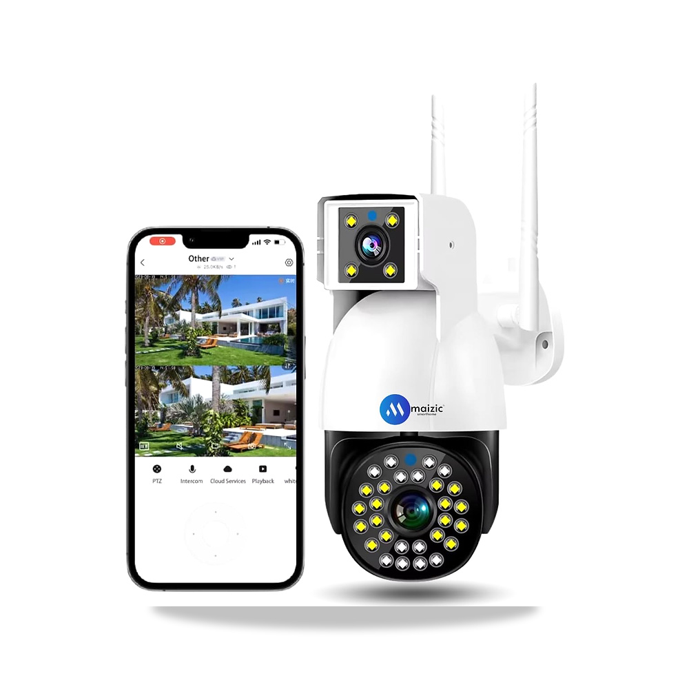 صورة منتج كاميرا مراقبة سي تي في من مايزيك سمارت هوم تدعم شريحة اتصال 4G بعدسة مزدوجة (5MP+5MP)، داخلية موديل IP66 - كود الصنف reemco-2027-1529203 - ماركة يباع من خلال reemco - توريد وتصوير حصري لشركة ريمكو القابضة السعودية