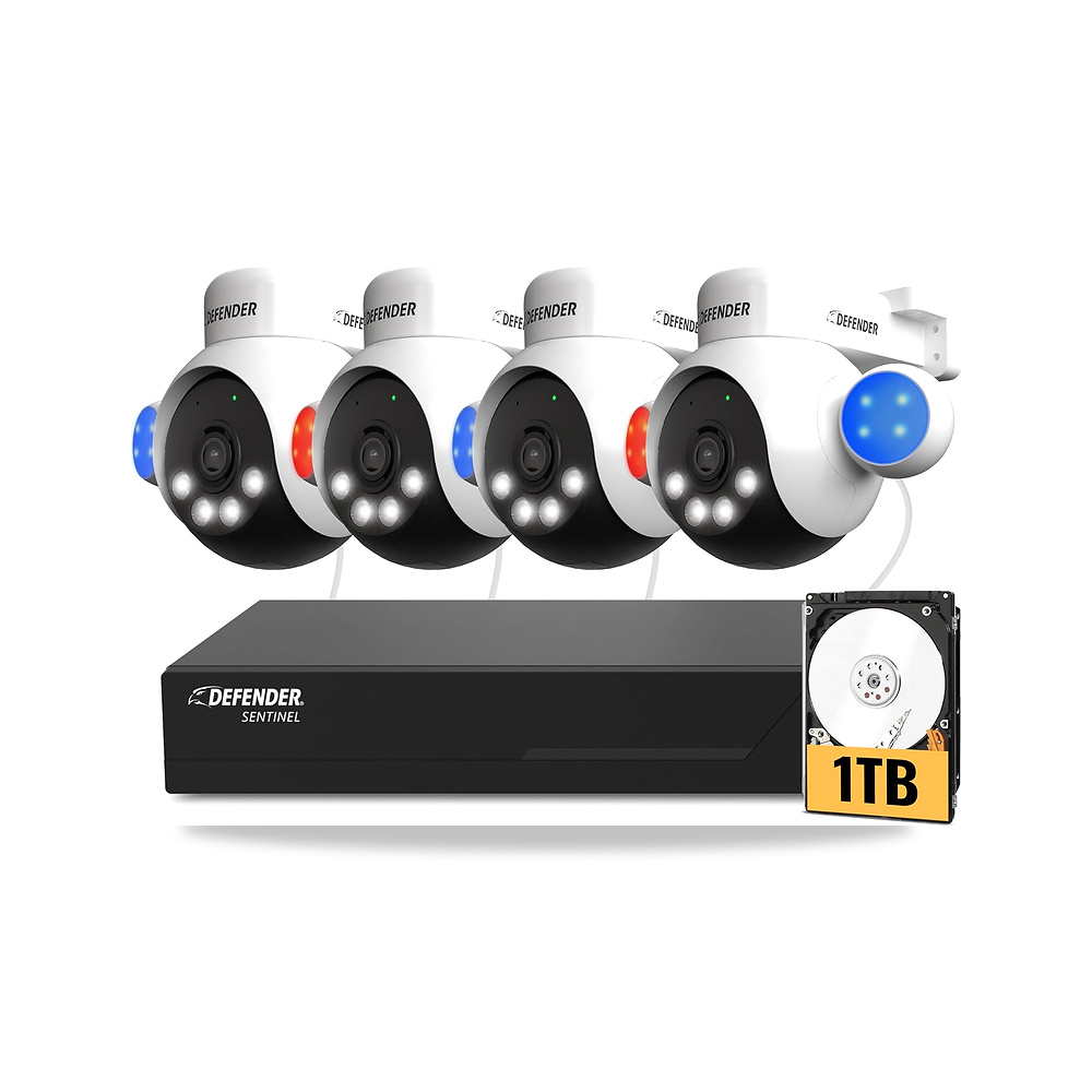 صورة منتج ديفيندر نظام كاميرا مراقبة سلكي سينتينيل 4K يعمل بالذكاء الاصطناعي، PTZ 360 درجة مع تتبع الذكاء كشف بشري - كود الصنف reemco-2027-1529580 - ماركة يباع من خلال reemco - توريد وتصوير حصري لشركة ريمكو القابضة السعودية