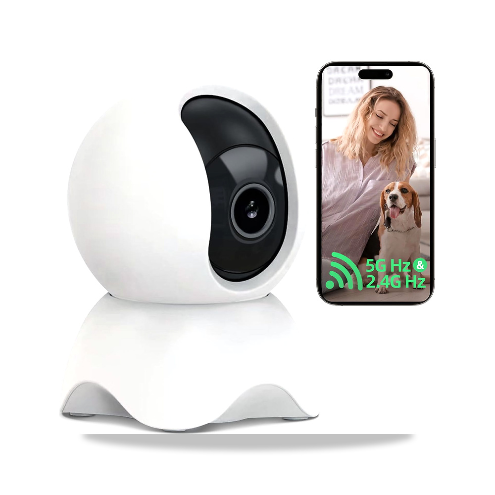 صورة منتج كاميرا مراقبة داخلية بدقة 1080P HD للكلاب ومراقبة الطفل، 5/2.4GHz مع تقنية كشف الحركة، تخزين اس دي وسحاب - كود الصنف reemco-2027-1529683 - ماركة يباع من خلال reemco - توريد وتصوير حصري لشركة ريمكو القابضة السعودية