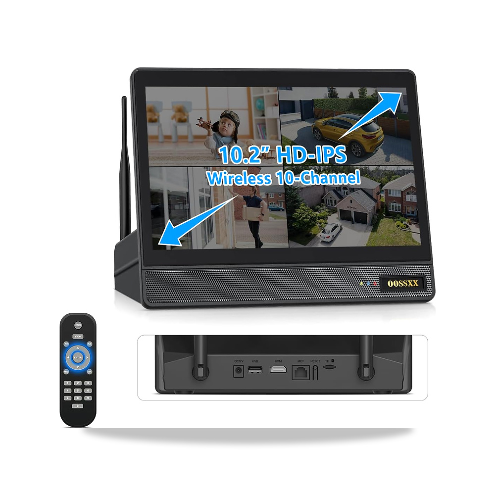 صورة منتج او اس اكس (5 ميجابكسل 10 قنوات ان في ار الكل في واحد) شاشة LCD 10.1 انش لكاميرات المراقبة المنزلية نظام - كود الصنف reemco-2027-1531415 - ماركة يباع من خلال reemco - توريد وتصوير حصري لشركة ريمكو القابضة السعودية